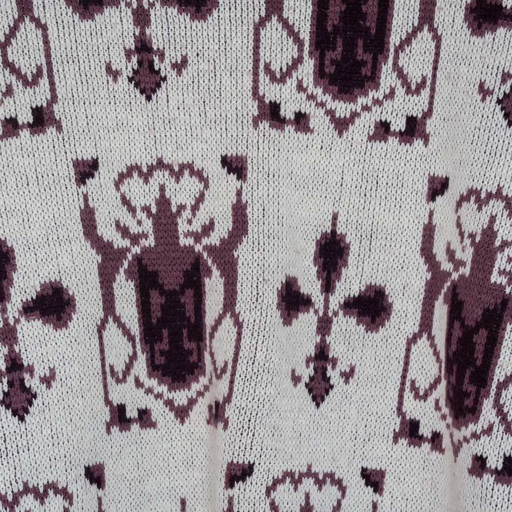 Vintage 80s Geometric Abstract Purple Sweater - image 5